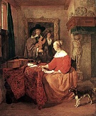 A_Woman_Seated_At_A_Table